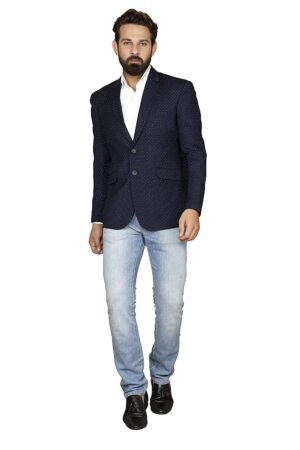Blue polka dot blazer